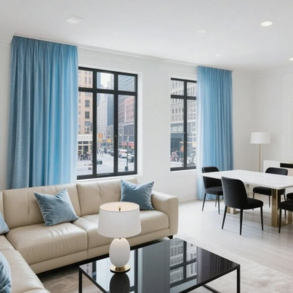 SMILETIME Back Tab Curtains, 2-Panel Set Rod Pocket & Pinch Pleat Design Light-Filtering & Thermal Insulation Ideal for Living Room, Bedroom & Office Windows