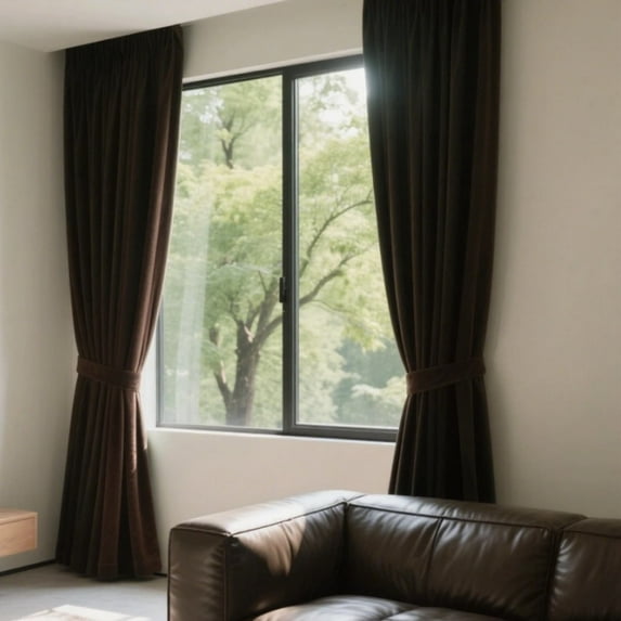 SMILETIME Back Tab Curtains, 2-Panel Set Rod Pocket & Pinch Pleat Design Light-Filtering & Thermal Insulation Ideal for Living Room, Bedroom & Office Windows