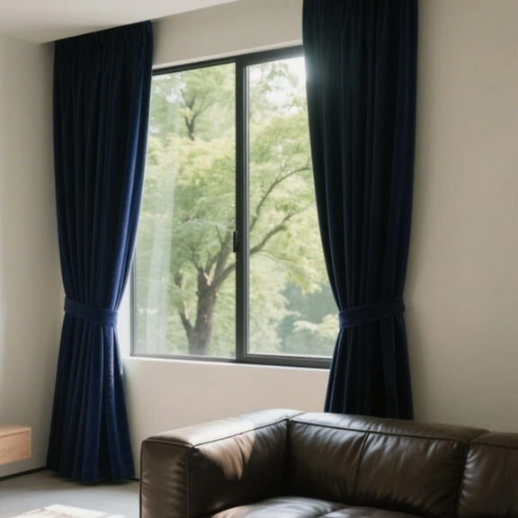 SMILETIME Back Tab Curtains, 2-Panel Set Rod Pocket & Pinch Pleat Design Light-Filtering & Thermal Insulation Ideal for Living Room, Bedroom & Office Windows