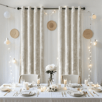 SMILETIME Crushed Velvet Curtains with Grommets Luxurious Thermal Insulated Soundproof Drapes for Birthday and Holidays, Anniversary, Soft and Durable Light-Filtering Window Treatments, 2 Panels