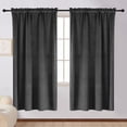 thumbnail image 1 of SMILETIME Dark Grey Velvet Curtains with Rod Pocket Thermal Insulated Soft Privacy Room Darkening Velvet Drapes for Bedroom and Living Room, Set of 2 Panels, 52 x 63 Inches Long, 1 of 7