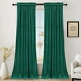 thumbnail image 1 of SMILETIME Emerald Green Velvet Curtains with Rod Pocket Thermal Insulated Soft Privacy Room Darkening Velvet Drapes for Bedroom and Living Room, Set of 2 Panels, 52 x 84 Inches Long, 1 of 7