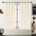 thumbnail image 1 of SMILETIME Ivory White 52 X 63 in Velvet Curtains with Grommet, Thermal Insulated Soft Privacy Noise Reducing Light-filtering Velvet Drapes for Living Room, 2 Panels, 1 of 7