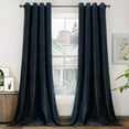 thumbnail image 1 of SMILETIME Navy Blue 52 X 84in Velvet Curtains with Grommet, Thermal Insulated Soft Privacy Noise Reducing Light-filtering Velvet Drapes for Living Room, 2 Panels, 1 of 7