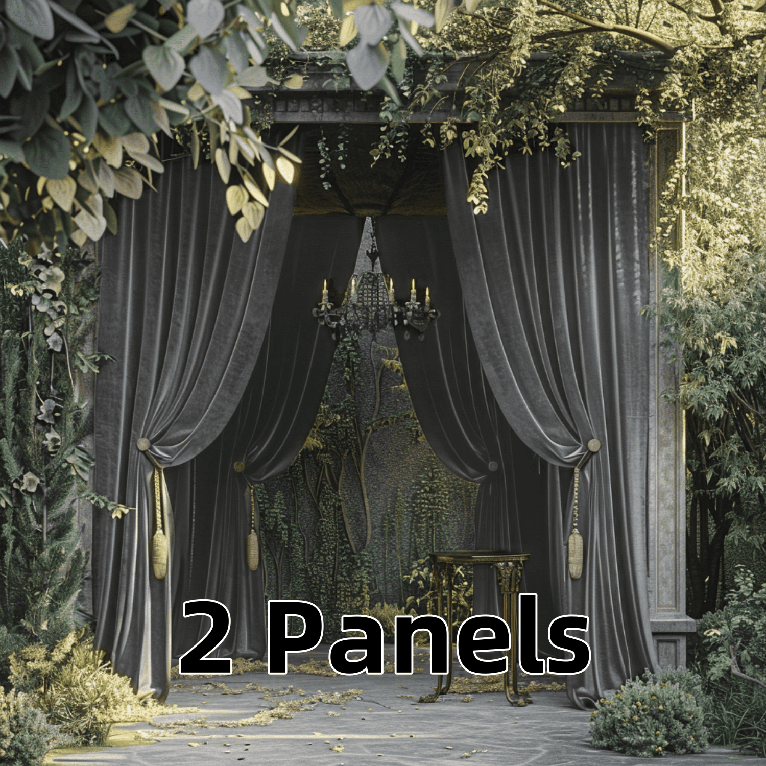 SMILETIME Outdoor Curtains for Patio, Premium Thick Privacy Rod Pocket Outside Curtains for Porch, Pergola, Cabana, 2 Panels