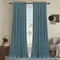 thumbnail image 1 of SMILETIME Sky Blue Velvet Curtains with Rod Pocket Thermal Insulated Soft Privacy Room Darkening Velvet Drapes for Bedroom and Living Room, Set of 2 Panels, 52 x 84 Inches Long, 1 of 7