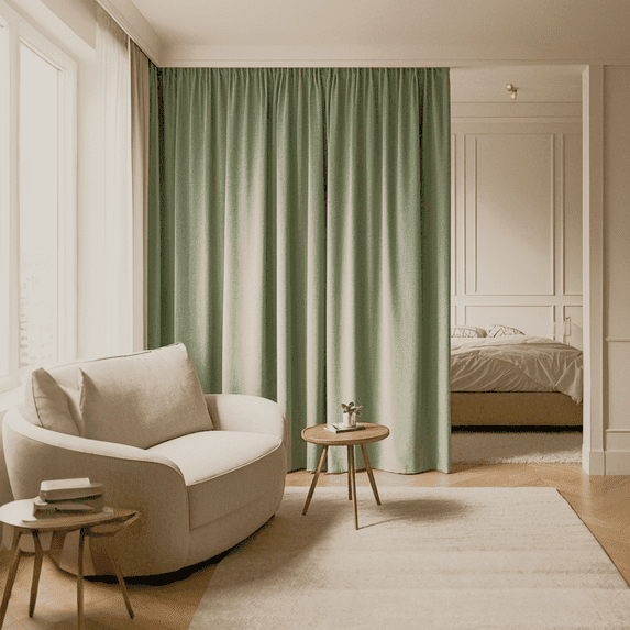 SMILETIME Velvet Curtains for Living Room, Door Curtains & Room Divider Curtains, Window Drapes, 2 panels
