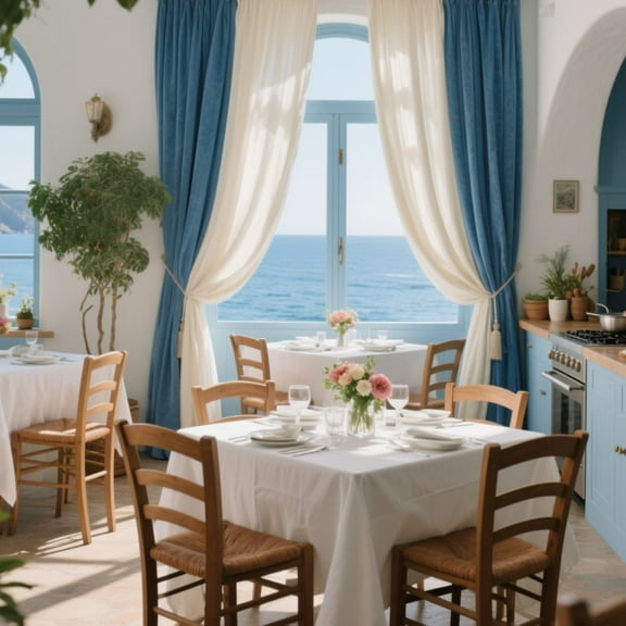 SMILETIME White & Sky Blue Back Tab Curtains, 4 Panels Set Rod Pocket & Pinch Pleat Design Light-Filtering & Thermal Insulation Ideal for Living Room, Bedroom & Office Windows