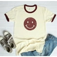 thumbnail image 1 of SMILEY FACE Graphic Ringer Tee, 1 of 3