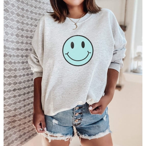 SMILEY FACE Graphic Unisex Fleece Pullover