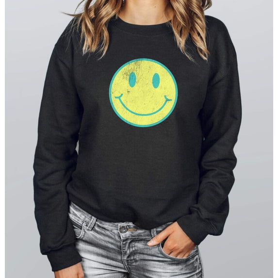 SMILEY FACE Graphic Unisex Fleece Pullover