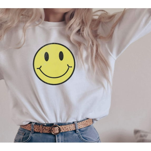 SMILEY FACE Graphic Unisex Fleece Pullover
