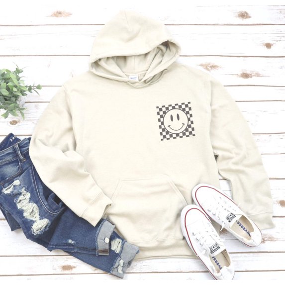 SMILEY FACE Graphic Unisex Sponge Fleece Hoodie