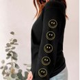 thumbnail image 1 of SMILEY FACE SLEEVE Graphic Garment dyed T-Shirt, 1 of 7