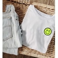 thumbnail image 1 of SMILEY HAPPY FACE Embroidery Patch Short sleeve Tees, 1 of 5