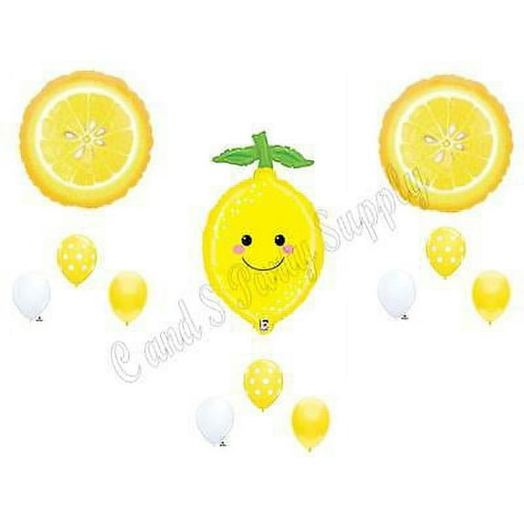 SMILEY LEMONADE Summer Birthday Party Balloons Decoration Shower Fruit Tutti