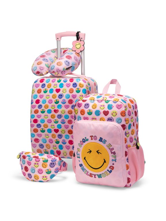 WORLD Cool to be Happy 18" Airline Approved 5-Piece Carry-on Suitcase Set