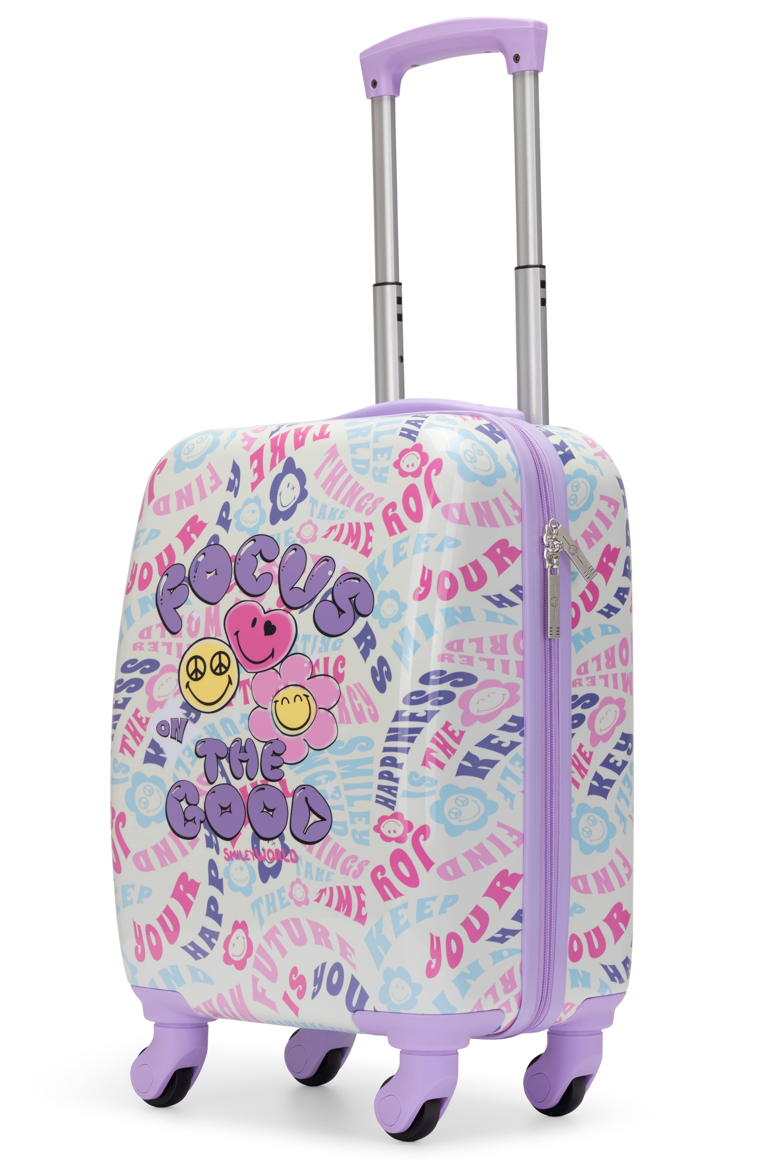 SMILEYWORLD Happy Traveler 18" Airline Approved Carry-on Suitcase