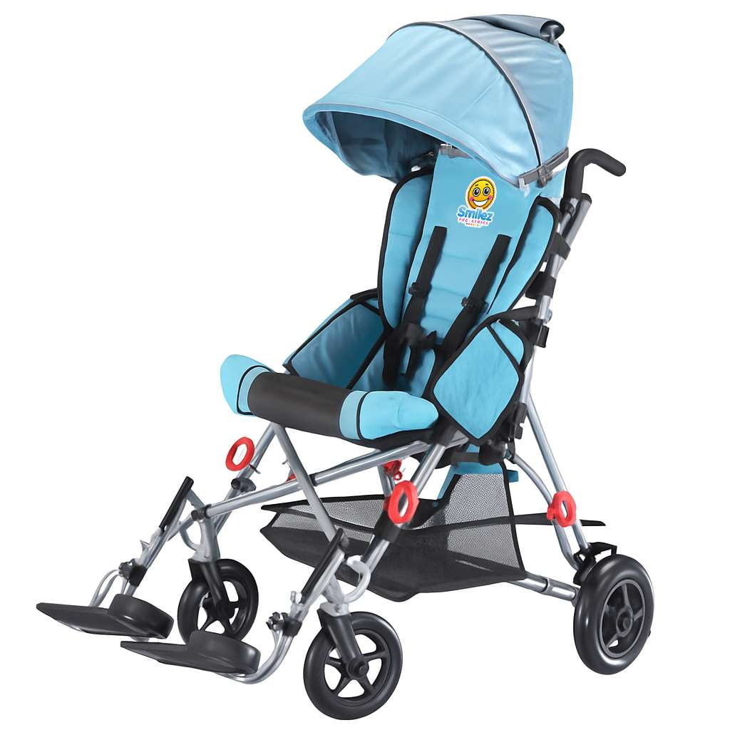 SMILEZ Adaptive Pediatric Stroller for Special Needs Kids, Umbrella Pushchair for Disability, Easy Folding
