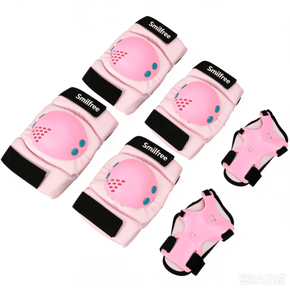 SMILFREE Kids Protective Gear Set,6PCS Adjustable Knee Pads Elbow Pads Wrist Guards for Youth & Children, Ergonomic Multi-Sport Protective Gear for Cycling Skateboarding Roller Skating Scooter