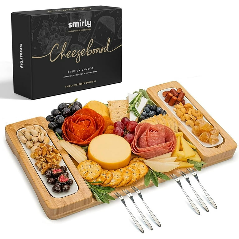SMIRLY Charcuterie Boards Gift Set: All-In-One Cheese Food