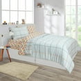 thumbnail image 1 of SCAD Piece by Piece 7-Piece Bedding Set, Windowpane - Blue Multi, Bed in a Bag with Reversible Comforter and Sheet Set, Queen, 1 of 13