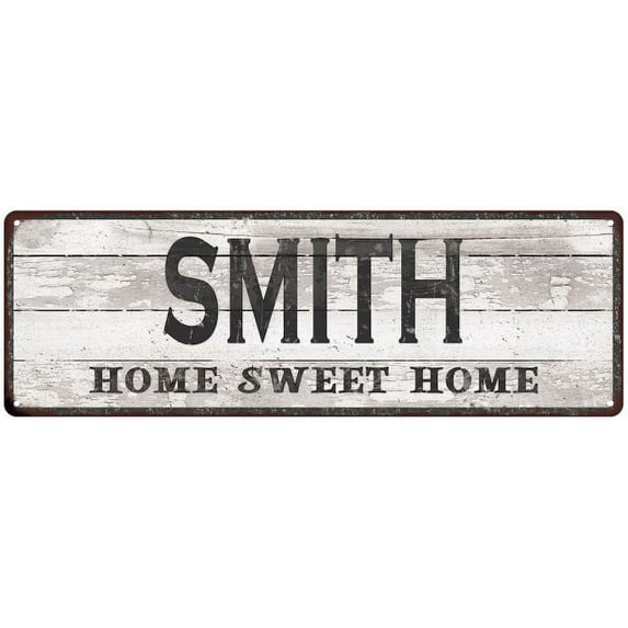 SMITH Home Sweet Home Country Look 6x18 Metal Sign 106180045151