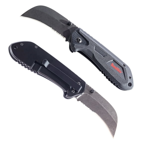 SMITH'S EDGEWORK-SITE 51240 HAWK BILL FOLDING KNIFE BLACK