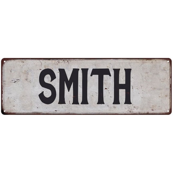 SMITH Vintage Look Gift Rustic Chic Metal Sign 6x18 206180036151