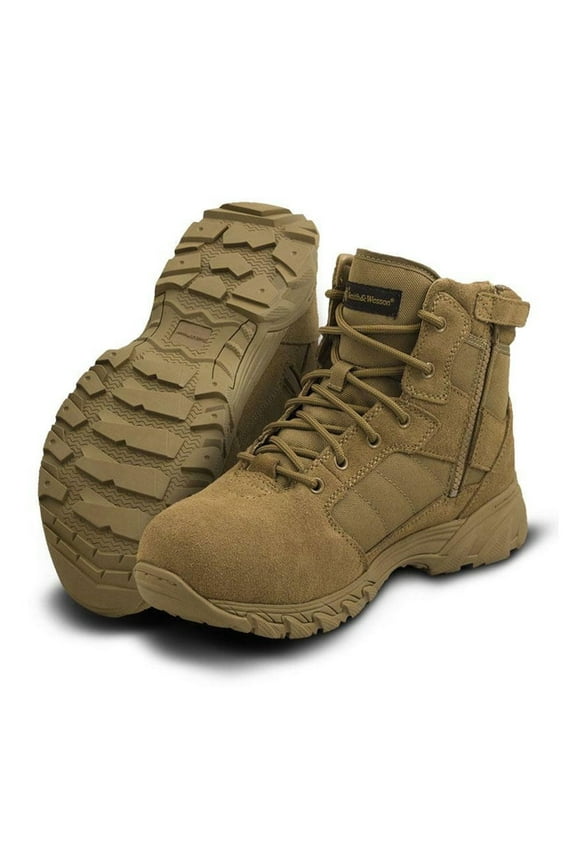 FOOTWEAR Adult Male Breach 2.0 6in Side-Zip Coyote Boots, Size: 7, Width: W