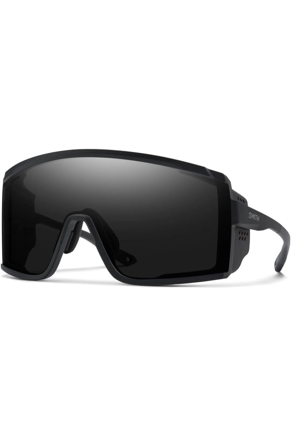 Optics Pursuit ChromaPop Unisex Black Sport Shield Sunglasses with Clear Bonus Lens