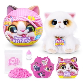 Pets Alive Smitten Kittens Series 2 Cat Interactive Plush Toy (Assorted),Collectible by ZURU