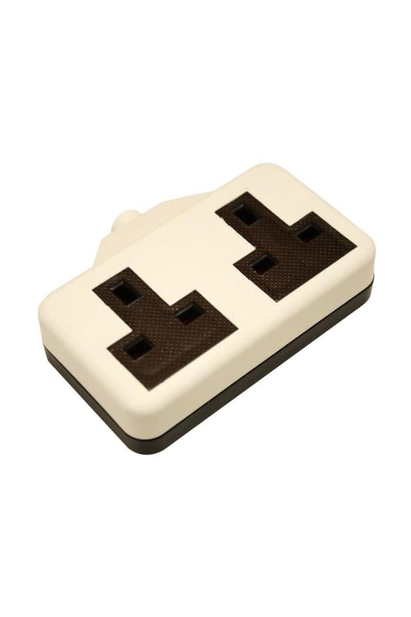 - White Trailing Extension Socket 13A 2-Gang