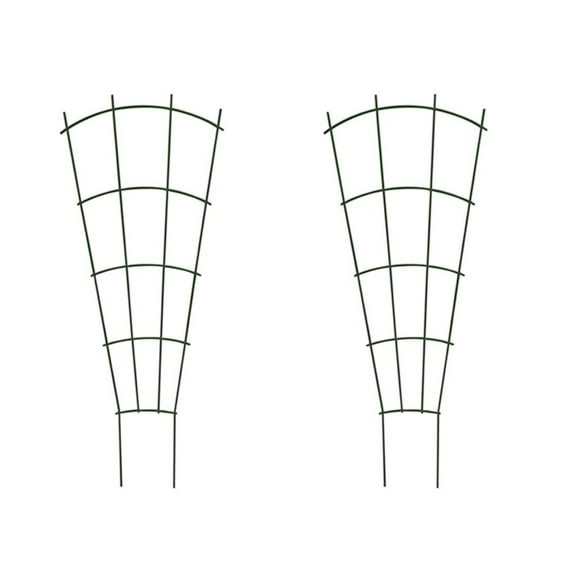 SMKE 15.7'' Plant Trellis For Potted Climbing Plants Indoor, Outdoor Metal Garden Trellis For Climbing Plants Houseplants Flowers Vine Ivy, Fan Shape, Lattice For Climbing Plants Outdoor