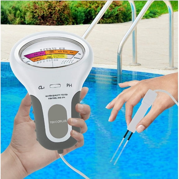 SMKE 2 In 1 Digital Water Tester,Hydroponics Water Quality Analysis Monitoring Monitor,Chlorine Ph Meter Tester Kit,Swimming Pool Spa Tester,Portable Water Quality Analyzer,Handheld Cl2 Level Meter