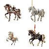 SMKE 2025 Christmas Horse Ornament,Tree Hanging Horse Decor,Horse Lover Ornament,Farmhouse Horse Decor,Vintage Animal Christmas Ornament,Western Theme Xmas Decor,Horse Lover Gift Box Ornament A+B+C+D