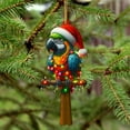 thumbnail image 1 of SMKE 2D Dog Light Ornament,Car Rearview Mirror Charm,Xmas Tree Hanging Decor,Christmas Hat Animal Decor,Holiday House Hanging Charm,Xmas Eve Keepsake,Men Women Gift,Rearview Pendant Accessory Cd, 1 of 5