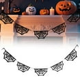 thumbnail image 1 of SMKE 2M Black Glitter Spider Garland Halloween Spider Banner,Hanging Spider Web Banner Spiderweb Garland,Cheerland Banner Hanging Cobweb For Spooky Horror Mantle Fireplace Decor Party Supplies, 1 of 7