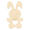 thumbnail image 1 of SMKE 3.15" Wooden Easter Bunny Hanging Ornament Unfinished DIY Craft Disc,Jute Rope Painting Spring Decor Blank Wood Bunny Cutout,Smooth Surface Ready Paint DIY Easter Tree Wreath, 1 of 2