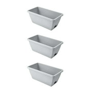 Window Box Planter,3 Pack Plastic Vegetable Flower Planters Boxes Rectangular Flower Pots with Drainage Holes and Trays for Indoor Outdoor Garden,Patio,Home Decor long planters for outdoor plants