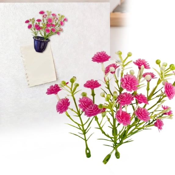 SMKE Artificial Flowers Bouquet,5Pc Red 3." Baby'S Breath / Gypsophila Floral Arrangement Stems,Faux Wildflowers Bouquet,Fake Flowers Greenery,Real Touch Silk Flower,Mother'S Gift Bouquets Decor