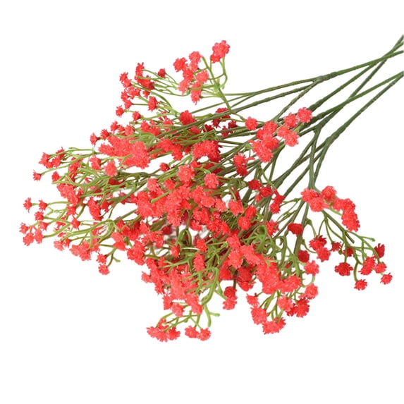 SMKE Artificial Flowers Bouquet,Orange 20" Baby'S Breath / Gypsophila Floral Arrangement Stems,Fake Flowers Greenery,Floral Stems Flower Picks,Real Touch Silk Flower,Living Room Kitchen Decor