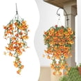 thumbnail image 1 of SMKE Artificial Hanging Flowers,Orange 29"Morning Glory Floral Vines,Petunia Bloom Trailing Vines,Realistic Fabric Faux Plants,Uv Resistant Fading Resistant Flower,Garden Yard Window Box Planter, 1 of 9