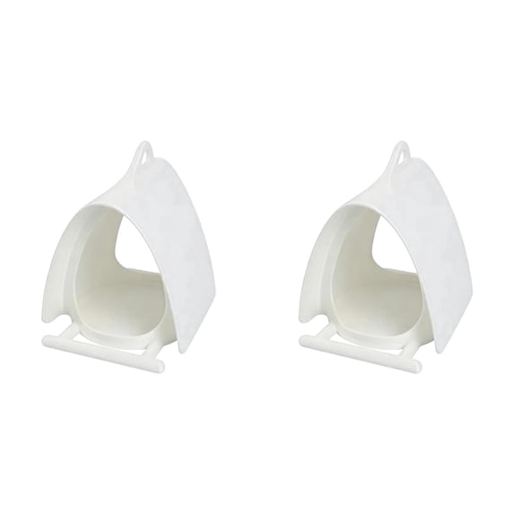 ERTZAE Backyard Bird Feeder,Bird Feeding Dispenser,Clear Bird Feeder,Sturdy Bird Feeder,Bird Feeder For Outdoor Spaces,2pc Plastic Hanging Bird Feeder - White Outdoor Wild Bird House for Garden Patio