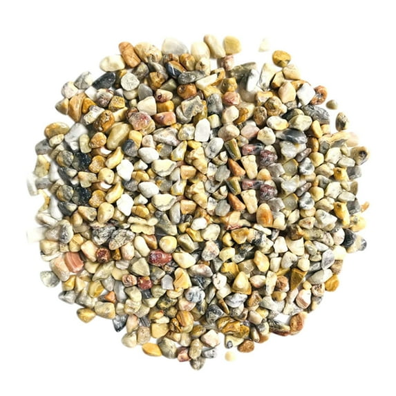 SMKE Bird Bath Stones,Reiki Healing Crystals,Succulent Potting Pebbles,Polished River Pebbles,100g Natural Polished River Stones - Gold,Small Gravel for Potted Plants Bonsai Terrarium Decor
