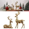 thumbnail image 1 of SMKE Christmas Deer Sculpture,Mother Deer Decor,Couple Deer Figurine,Fireplace Deer Statue,Living Room Deer Decoration,Wine Cabinet Deer Ornament,Artificial Xmas Animal Craft Decor Gold A, 1 of 7