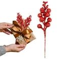 thumbnail image 1 of SMKE Christmas Glitter Berries Stems,Artificial Christmas Picks Sprays For Christmas Tree Ornaments,Filler Branches Holiday Wreath Garland Decorations,Diy Wreath,Crafts,Holiday Home Decor Red, 1 of 9