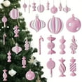 thumbnail image 1 of SMKE Christmas Tree Ornaments PVC Xmas Candy Cane Lollipop Ornament Christmas Hanging Decors Birthday Party Decoration Crafts for Holiday Xmas Tree Party (10pc,Pink and White), 1 of 6