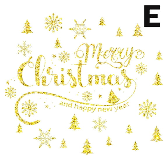 SMKE Christmas Window Privacy Film Non-Adhesive Static Cling Stained Glass Window Film Decorative Double-Sided Floral Window Clings For Home Office Living Room,Cling Film E