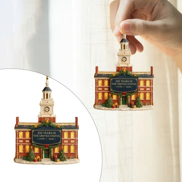 SMKE City Travel Washington Dc Ornament,Resin Christmas Ornament,Anniversary Ornament,Patriotic American Bicentennial Decor For Christmas Tree,Year Round Display Collectible Keepsake Lovers B